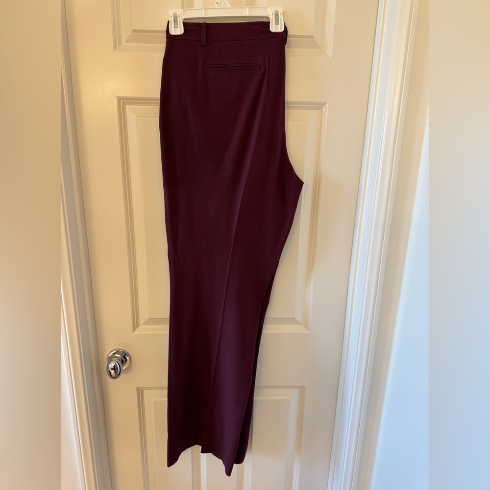 New York & Company Deep Burgundy Women's  Dress Pants Slacks 18 LONG - Picture 2 of 9